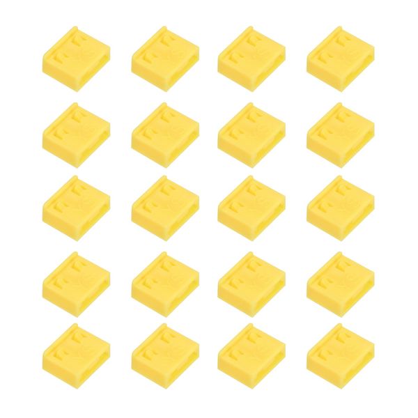 sourcing map 20pcs Port Blocker PP Locking USB Port/Dust PC Blocker Yellow