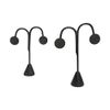 2 Pc Slate Gray Leatherette Single Earring Display Fixture Retail 15-1/2'' High