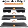 43'' Exercise Aerobic Step Platform Adjustable Fitness Stepper w/4 Risers Grey