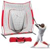 7'×7' Baseball Softball Practice Net Hitting Net Batting Pitching Training w/Bag