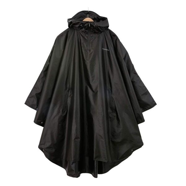 Ogawa 18490 Innovator Raincoat, Rain Poncho, Black, One Size Fits Most, Length 40.6 inches (103 cm), Super Water Repellent, Waterproof, For Cycling, Festivals, Sports Watching, Concerts, Camping,