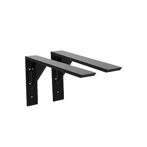 Heavy Duty Shelf Brackets 2 Pack 16" X 10" X 2 1/5" Steel Countertop Support Bra