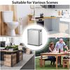 2×8 Gal Dual Trash Can Double Compartment Trash Garbage Can for Kitchen Silver