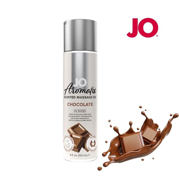 Jo Aromatix Kissable Chocolate Scented Massage Oil Body Glide Lubricant 4oz