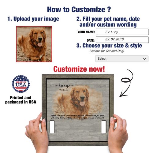 BfiGift Personalized Dog Collar Frame Memorial Pet Loss Sign for Dog Lovers Collar Keepsake Picture Frame Remembrance Dogs Best Gifts With Heartfelt Sentimental Quote For Someone Who Lost A Pet Cats