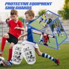 Mini Soccer Shin Guards, 2 Pairs - Extra Small, Fixed Straps, Calf Protection