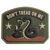 Mil-Spec Monkey PVC Patch Snake DONT TREAD ON ME Velcro Multicam