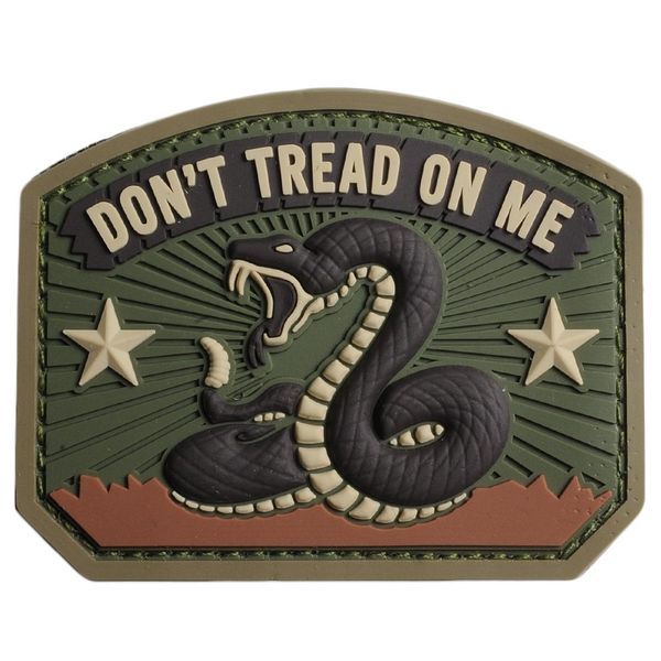 Mil-Spec Monkey PVC Patch Snake DONT TREAD ON ME Velcro Multicam