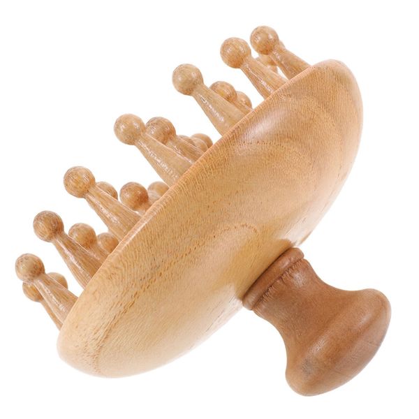 Beaupretty Beech Massage Comb Scalp Massager Shampoo Brush Wooden Dandruff Comb Head Massage Comb Scalp Scrub Brush Shampoo Comb Handheld Massager Tools Wood Comb Curly Man Exfoliating Brush