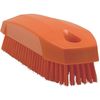 Vikan 64407 Stiff Nail Scrubbing Brush Clean Bathroom Kitchen Upholstery Fabric 13cm x 5cm x 4cm, Orange