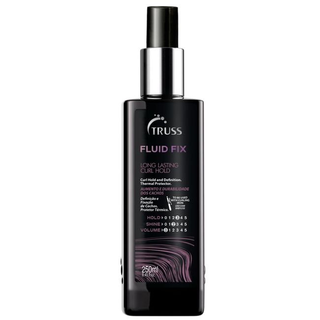 TRUSS Fluid Fix - Long-lasting Curl And Defining Hold - Leave-in Heat Protectant Styling Spray For Hair - Provides Definition And Volume At The Roots For Curls