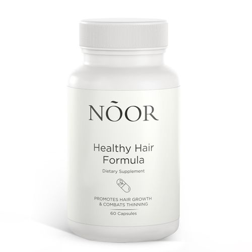 NOOR HAIR Healthy Hair Formula, Hair Gowth Supplement Supporting Thick Hair and Fast Hair Regrowth. Vitamin C, B6, Zinc, Propietary Non-GMO & Gluten Free Womens Hair Loss Vitamins - 30 Day Supply