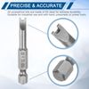 sourcing map 6pcs U Shape Screwdriver Bits U#1.7#2.0#2.3#2.6 1/4" Hex Shank Insert Bits S2 Magnetic U Type Screwdriver for Electronic Appliances