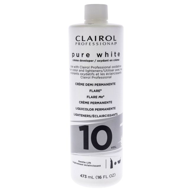 Pure White 10 Volume Creme Developer by Clairol for Unisex - 16 oz Cream