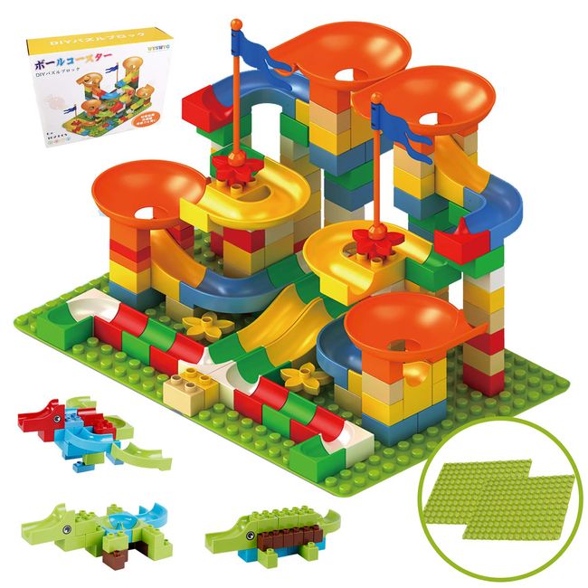 WYSWYG Pythagora Switch, Ball Coaster Rolling Block, 3D Puzzle, Educational Toy, Lego Compatible, Educational Rail Blocks, Concentration, Construction, Course, Railway, Children, Toy, Birthday Gift,