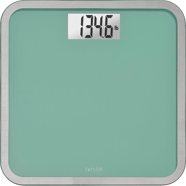 Taylor Digital Glass Bathroom Scale for Body Weight, Large Durable Platform, Ext