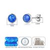 Philip Jones Synthetic Blue Opal Stud Earrings