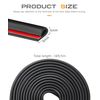 Flaconi Car Door Edge Guards, Universal Fit, PVC, Black