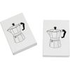 2 x 45mm 'Coffee Machine' Erasers/Rubbers (ER00045616)