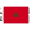 Morocco Flag Car Decal Sticker [3.5x5" - Red/Green]