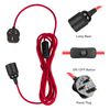 Teynewer Pendant Light Ceiling Lighting Fitting, E27 Lamp Holder with Switch Suspended Pendant Light Fitting Kit, 2 Core Textile Cable UK Plug (Red, 4m)