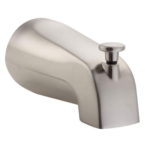 PULSE ShowerSpas 3010-TS-BN Bathtub Spout Valve with Diverter, 1/2" Slip Fit Connection, Brushed-Nickel