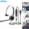 Mpow 3.5mm/USB Wired Computer Headset Over Ear Headphones MIC for Call Center PC