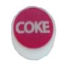 "Coke" Round Snap On Button Cap For Wunderbar Bar Guns (HBV's) (In White On Red Background)