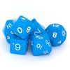 Opaque Set, 7 Polyhedron Dice D4 D6 D8 D10 D12 D20 D00 (Blue)