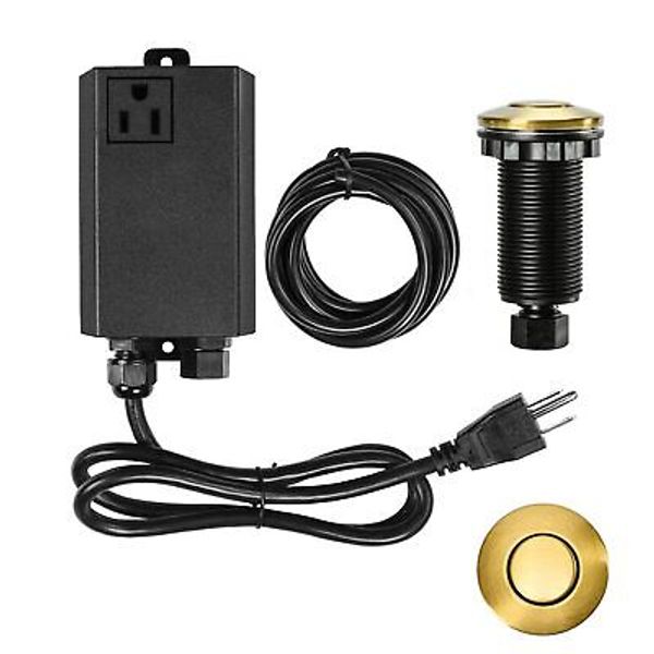 Garbage Disposal Air Switch Kit Single Outlet Sink Top Waste Disposal Long St...