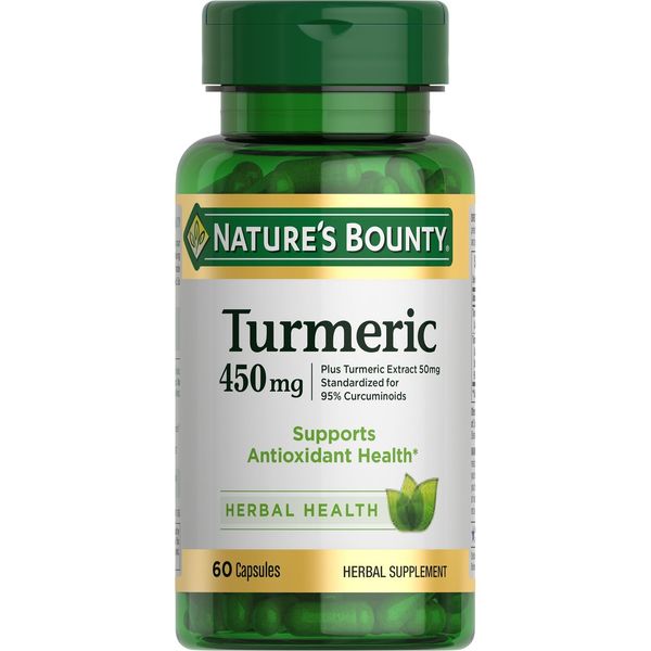 Nature's Bounty Turmeric Curcumin 60 Count Herbal Supplement Antioxidant Support