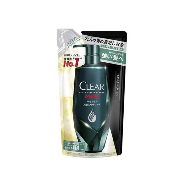 CLEAR For Men Total Care Scalp Shampoo Refill, 9.8 oz (280 g)