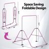Updated Folding Gymnastics Bar w/ Adjustable Height Junior Expandable Horizontal