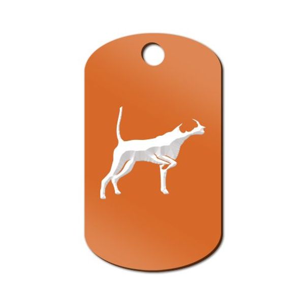 Mister Petlife English Pointer Engraved Keychain/GI Tag v2 Orange