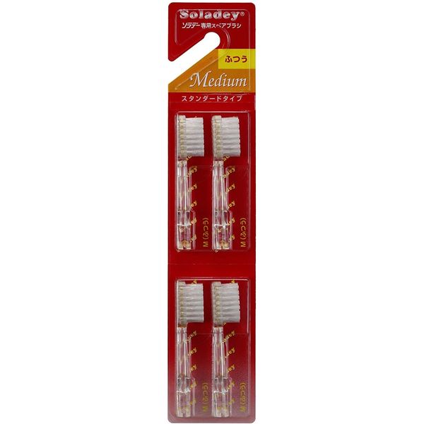 Soladey N4 Ionic Toothbrush Replacement Heads Standard Medium 4 ct.