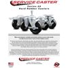 5 Inch Hard Rubber Wheel Swivel 3/8 Inch Threaded Stem Caster Service Caster