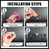 Hihaha 4pcs 22mm Bling Car Dashboard Hooks Storage Hooks Silver Tone Durable Material