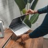 Portable Electronic Device Stand - Black Walnut Wood Laptop Stand, Ergonomic Com