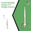Knowles Bandage Scissors, 5.5", Straight, Economy
