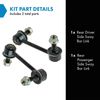TRQ Rear Sway Bar Stabilizer Link Set Compatible with 2004-2009 Kia Sorento
