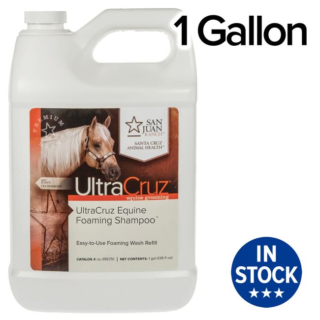 UltraCruz Equine Foaming Horse Shampoo, 1 Gallon Refill