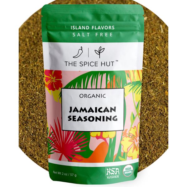 Organic Jamaican Jerk Seasoning Dry Rub for Cooking, Salt-Free / Jamaican Seasoning All Purpose Carribbean Spice Blend for Griling Jerk Chicken and Flavorful Carribbean Meals / All-Natural, Kosher, Vegan, Gluten Free, Keto -No MSG- 2oz Pack