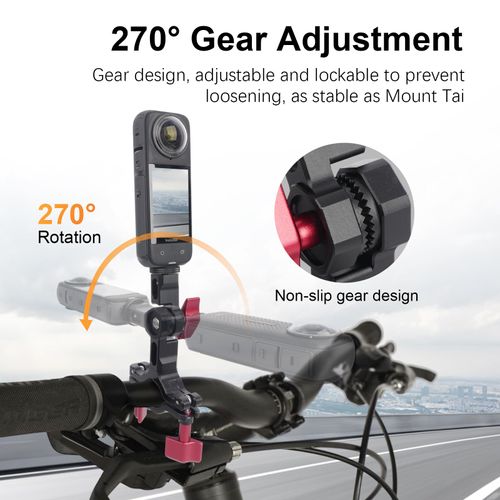 Mechrig Third-Person Bike Motorcycle Handlebar Mount Kit with Selfie Stick for GoPro/Insta360 X4/X3/DJI Osmo Action - Stable Motorcycle & Bicycle Filming