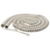 Handset Cord, 15 feet, coiled, 4 conductor, white