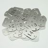 Rectangular Hollowed Stainless Steel Number Tags Key Tags with Two Holes (1-25)