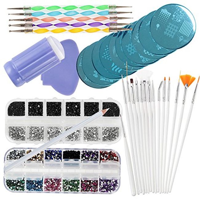 VAGA Mandala Dotting Tools for Nails Premium Quality Professional Nail Kit  of 5 Colorful Double Ended Nail Art Dot and Marbling Tools Accessories with
