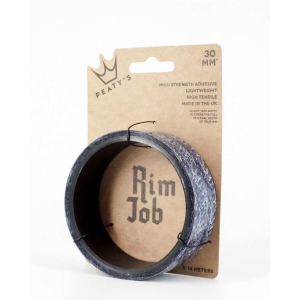 Peaty's Rim Job - Super High Tensile Bicycle Rim Tape - Single 9 Metre Roll (30mm Wide),Black