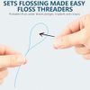 Floss and Floss Threaders Set,Dental Floss Set Deep Clean Floss for Braces, Bridges and Implants,PFAS Free | Mint Flavored,167FT 2Pack Floss&50Pcs 2Pack Floss Threaders