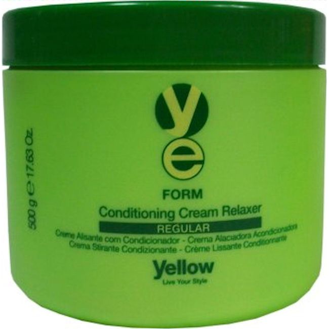 3 YELLOW FORM CONDITIONING CREAM RELAXER REGULAR 500 G / 17.63 OZ