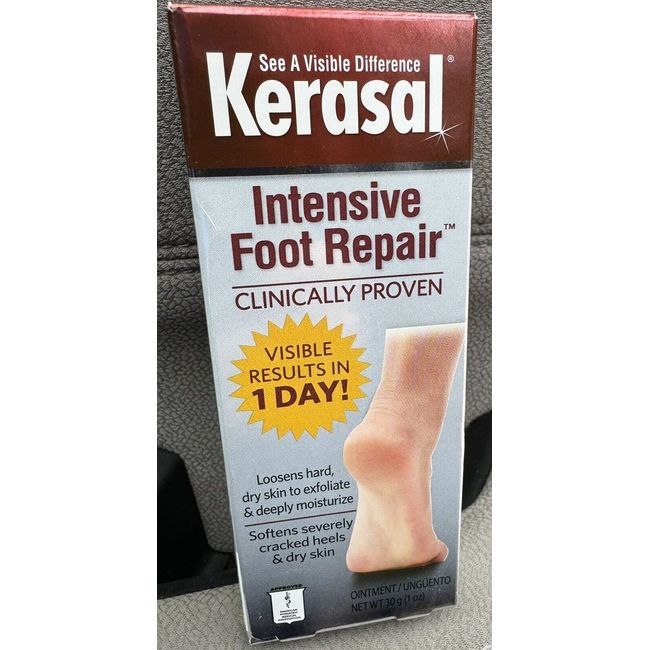 Kerasal Intensive Foot Repair, Skin Healing Ointment for Cracked Heels